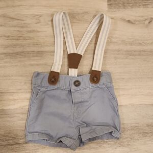 Carter's Suspender Shorts Newborn Great For Baby Photos